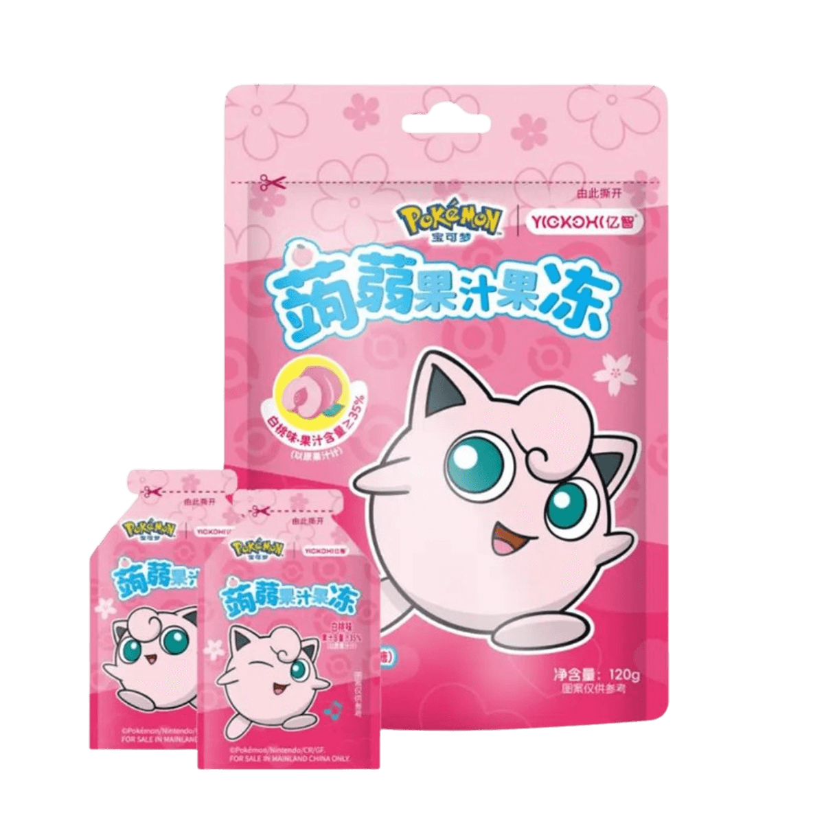 Pokémon Jelly White Peach Flavor 120g 